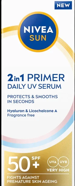 NIVEA SUN 30ml 2in1 Primer Daily UV Serum SK50+ -aurinkosuojaseerumi