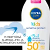 NIVEA SUN 200ml Kids Sensitive Protect Sun Lotion SK50+ -aurinkosuojavoide