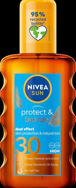 NIVEA SUN 200ml Protect & Bronze Oil Spray SK 30 -aurinkosuojaöljy