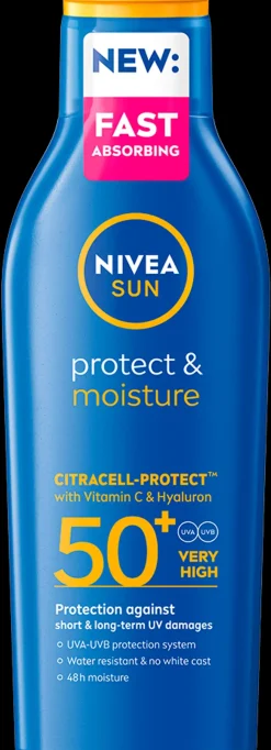 NIVEA SUN 200ml Protect & Moisture Sun Lotion SK50+ -aurinkosuojavoide