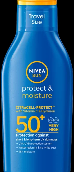 NIVEA SUN 100ml Protect & Moisture Sun Lotion SK50+ -aurinkosuojavoide