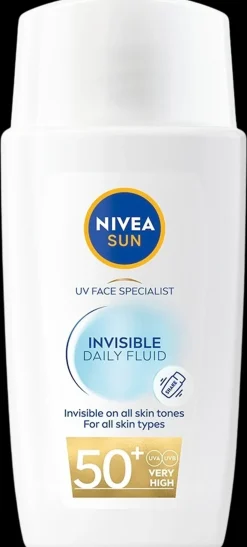 NIVEA SUN 40ml UV Face Invisible Daily Fluid SK50+ -aurinkosuojavoide