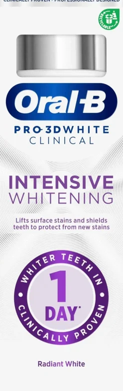 Oral-B 75ml Pro-3D White Clinical Radiant White hammastahna