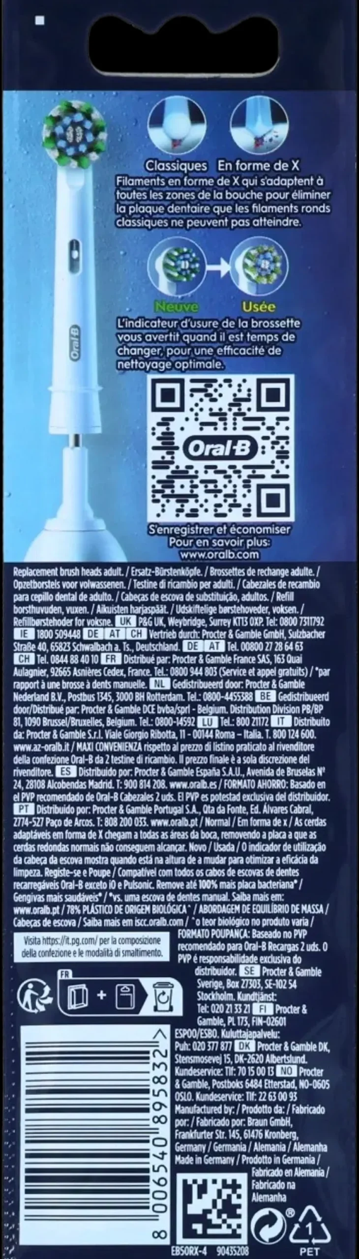 Oral-B Pro Cross Action 4kpl vaihtoharja