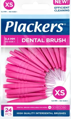 Plackers Dental Brush Hammasväliharja XS 0,4mm 24kpl