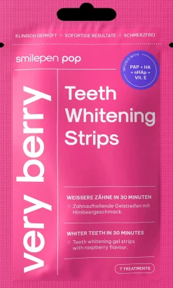 Pop Teeth Whitening Strips - Very Berry -hampaiden valkaisuliuskat