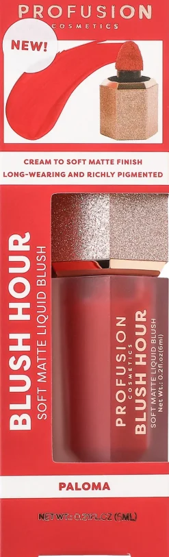 Profusion Cosmetics Blush Hour Soft Matte Liquid Blush nestemäinen poskipuna 6 ml