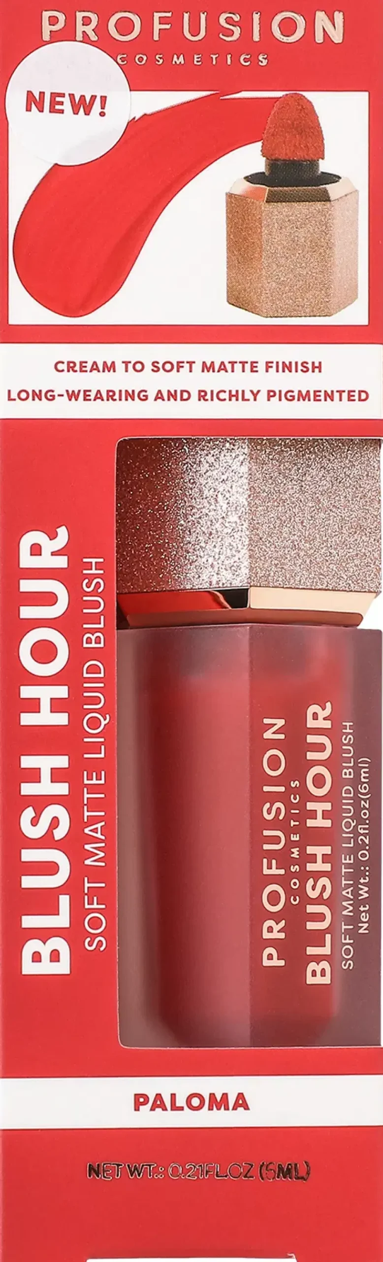 Profusion Cosmetics Blush Hour Soft Matte Liquid Blush nestemäinen poskipuna 6 ml