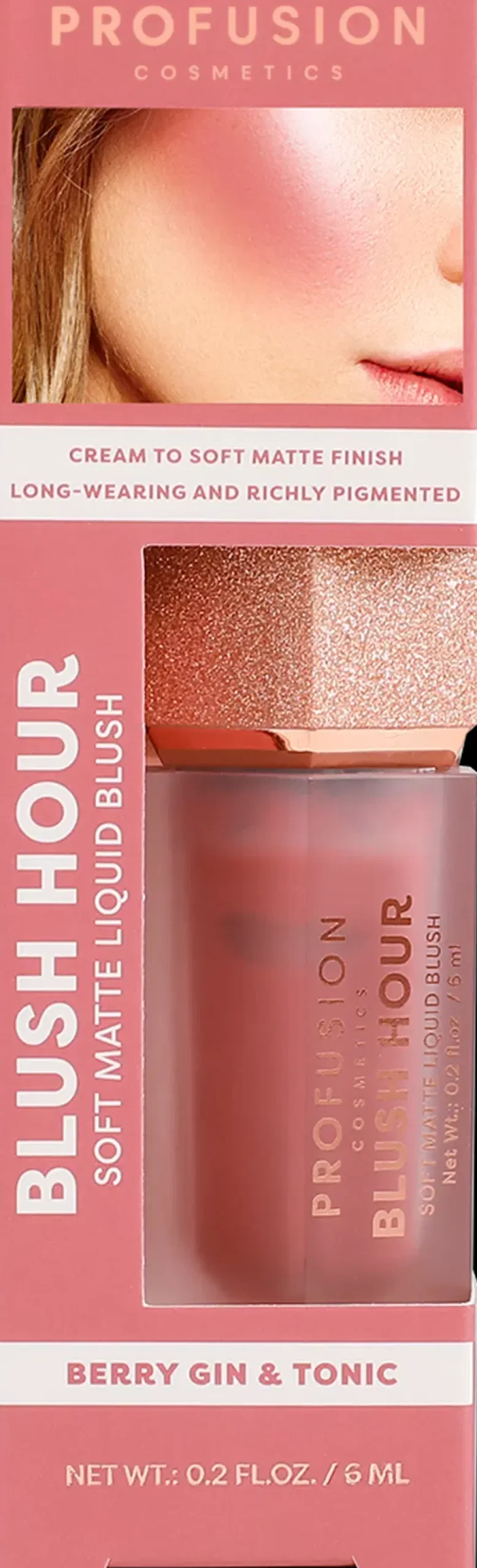 Profusion Cosmetics Blush Hour Soft Matte Liquid Blush nestemäinen poskipuna 6 ml