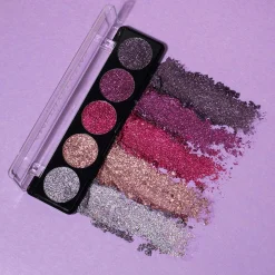 Profusion Cosmetics viiden sävyn glitterpaletti Amethyst Gems 4,5 g