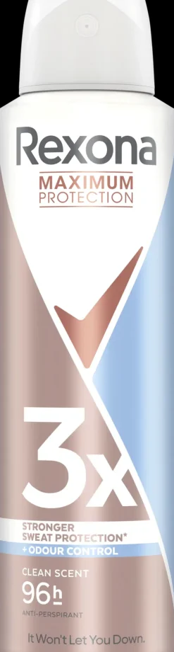 Rexona Maximum Protection Clean Scent Antiperspirantti Deodorantti Spray 96 h suoja 150 ML