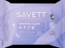 Savett Sensitive & Clean uudelleensuljettava kosteuspyyhe 30kpl