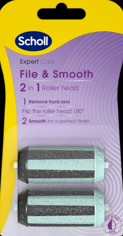 Scholl File & Smooth 2 in 1 elektronisen jalkaraspin vaihtopäät 2kpl