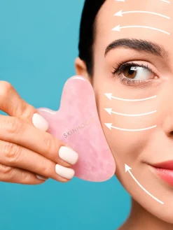 SkinMood® Gua sha hierontakivi ruusukvartsia