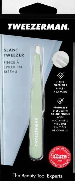 TWEEZERMAN Slant Tweezer Pistachio 1pcs