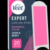 Veet Expert Kylmävahaliuskat Vartalo&jalat normaalin iho 20kpl