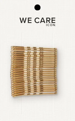 WE CARE ICON. hiuspinni 24 kpl, kulta