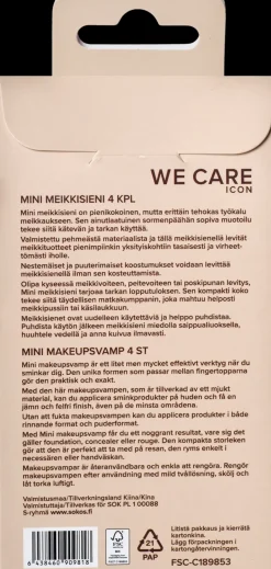 WE CARE ICON. mini meikkisienisetti 4 kpl