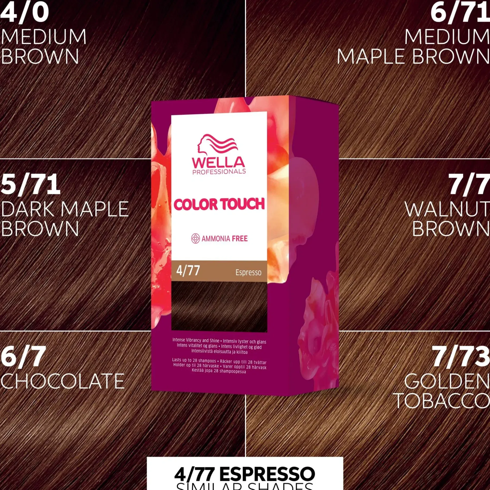 Wella Professionals Color Touch Deep Brown Espresso 4/77 kotiväri 130 ml