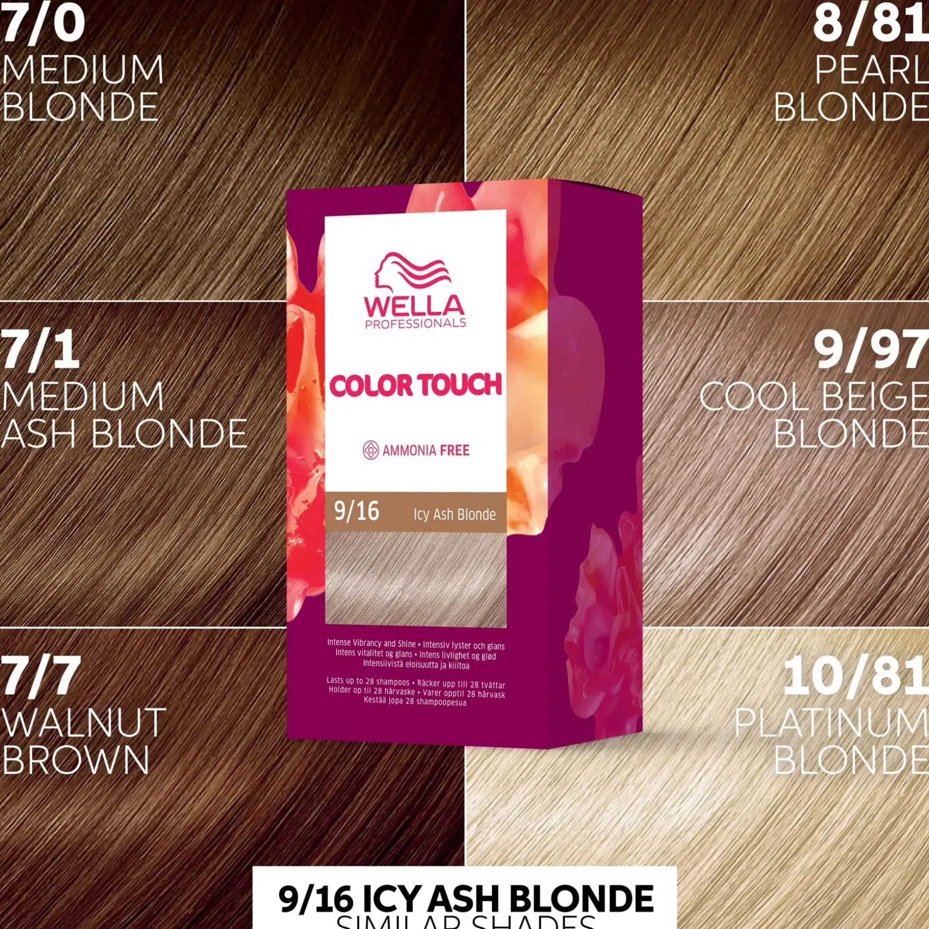 Wella Professionals Color Touch Pure Naturals Icy Ash Blonde 9/16 kotiväri 130 ml
