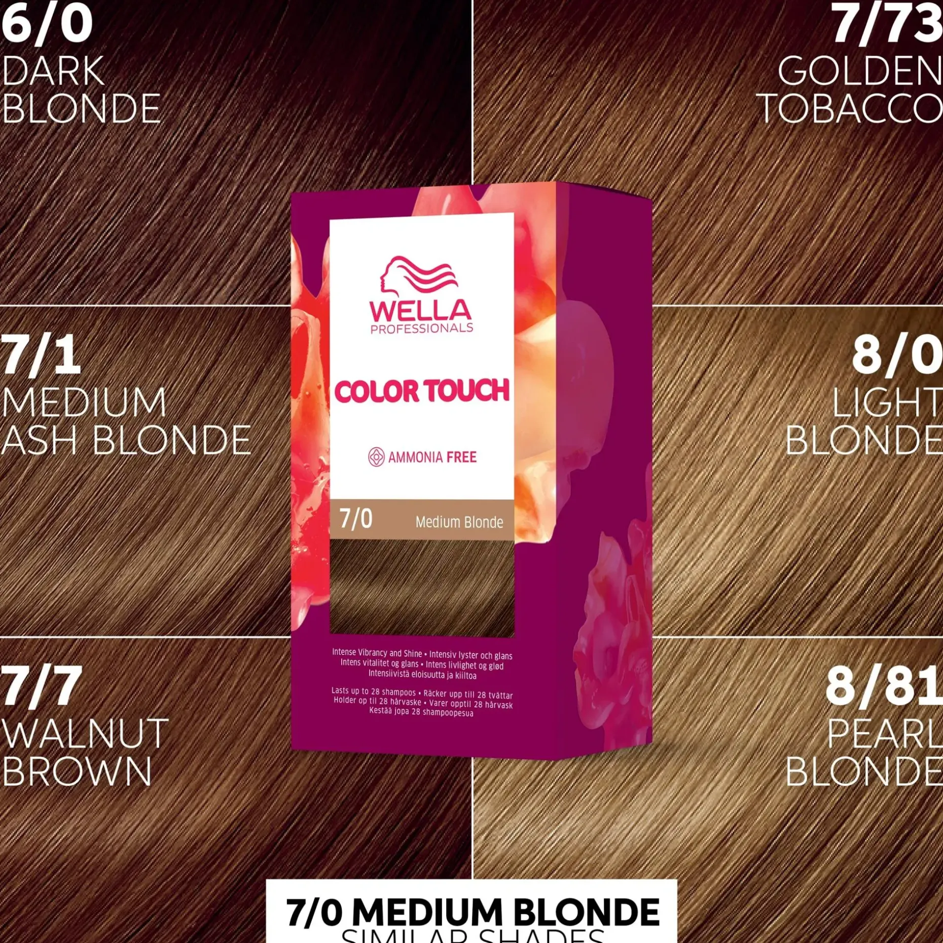 Wella Professionals Color Touch Pure Naturals Medium Blonde 7/0 kotiväri 130 ml