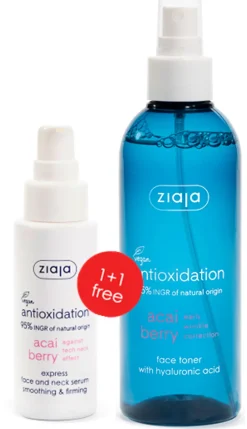Ziaja acai berry seerumi 50 ml + kasvovesisuihke 200 ml