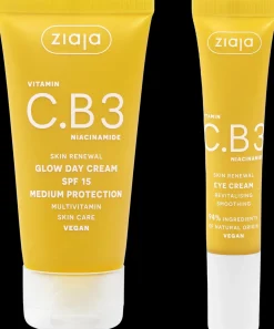 Ziaja C.B3-vitamiini Glow päivävoide SPF 15+silmänympärysvoide 50+15 ml