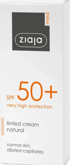 Ziaja Med SPF 50+ sävytetty aurinkovoide kasvoille 50 ml